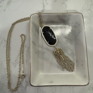 Kendra Scott Rayne Necklace in Black and Gold